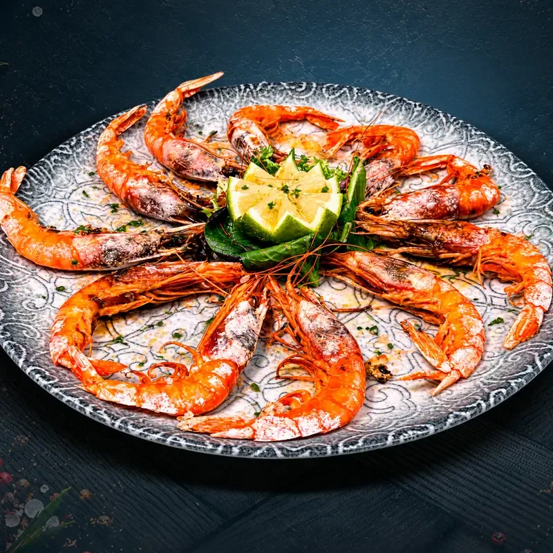 Gamba roja a la plancha