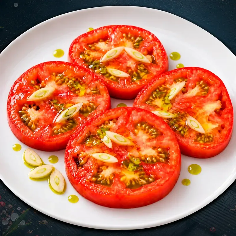Ensalada de tomate de nuestra huerta al centro