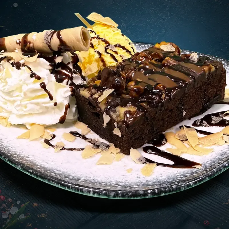 Brownie de chocolate con nueces